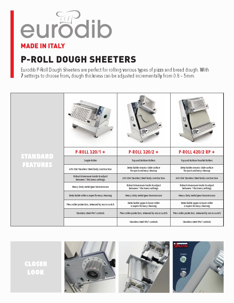 Eurodib P-ROLL-320-2+ Dough Sheeter