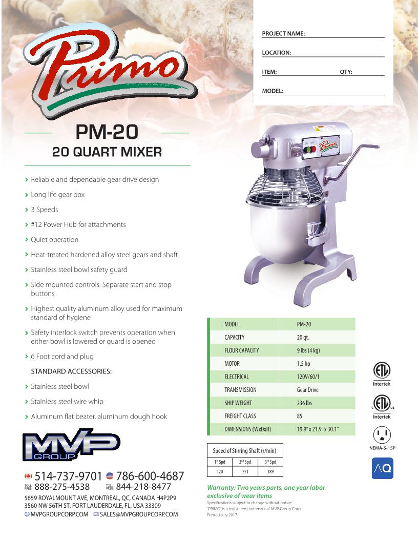 Spec Sheet