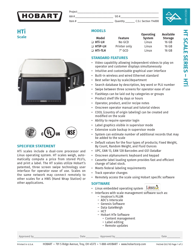 Specsheet