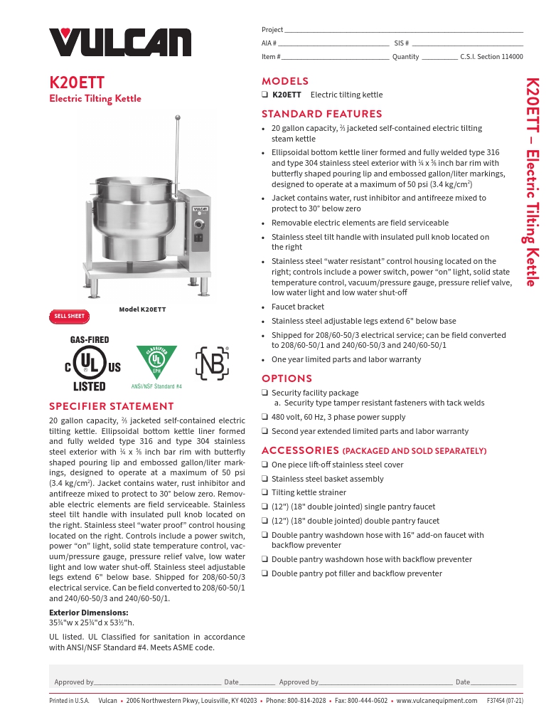 Specsheet