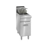Imperial IRF-25  25lb Gas Range Floor Fryer with 2 Frypots