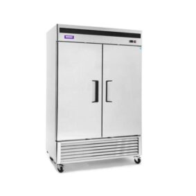 solid door reach in freezer 54"