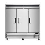 82" Stainless Steel 3 Door Solid Reach-In Freezer