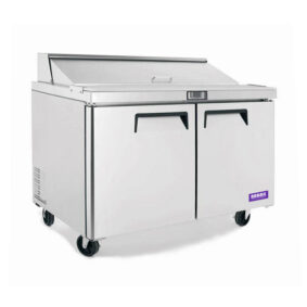 double door sandwich prep table 48"