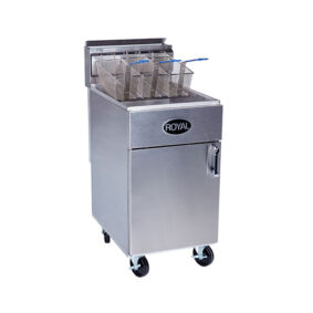 Royal RFT-60 60lb Gas Floor Fryer with 3 Fryer Baskets