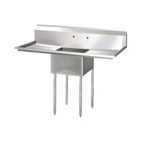 EFI SI818-1B 18" x 18" One Compartment Sink with 2 Drainboards