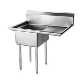 EFI SI824-1R 24" x 24" One Compartment Sink with Right Drainboard
