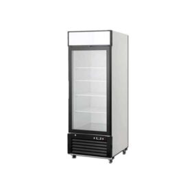 Large Single Glass Door Fridge 27" - White