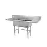 Thorinox TDS-1818-RL18 18" x 18" Corner Drain Two Compartment with Left & Right Drainboards
