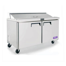 double door sandwich prep table 60"