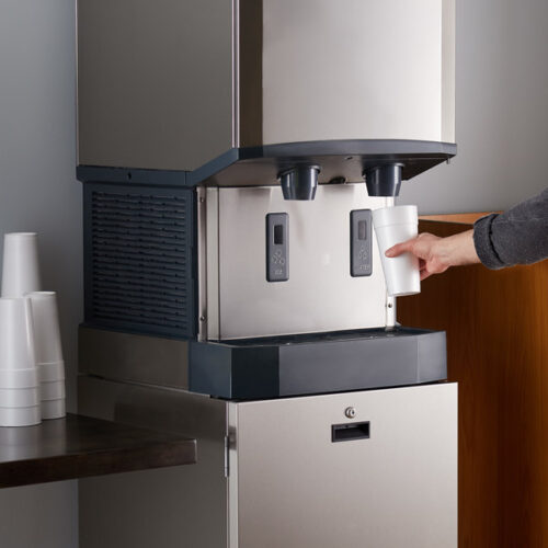 Scotsman HID540A-1 Meridian Countertop Air Cooled Ice Machine and Water Dispenser - 40 lb. Bin Storage - Image 2
