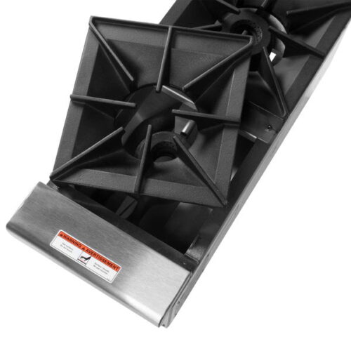 Vulcan VCRH12-1 Natural Gas 12" 2 Burner Countertop Range / Hot Plate 50000 BTU - Image 4