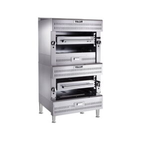 Vulcan VBI2-LP Liquid Propane Double Upright Ceramic / Infrared Broiler 197500 BTU