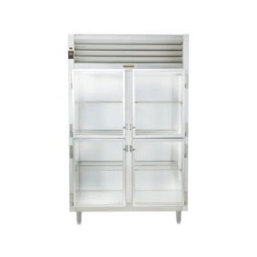 Traulsen AHF232WP-HHG Glass Half Door Two Section Reach In Pass-Through Heated Holding Cabinet