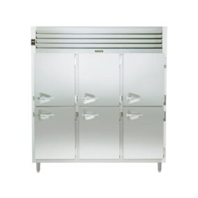 Traulsen AHF332WP-HHS Solid Half Door Three Section Reach In Pass-Through Heated Holding Cabinet