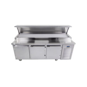 Traulsen TB091SL3S 91" 3 Door Refrigerated Pizza Prep Table