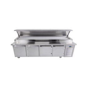 Traulsen TB113SL2S 113" 4 Door Refrigerated Pizza Prep Table