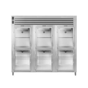 Traulsen AHF332W-HHG 79 Cu. Ft. Glass Half Door Three Section Reach In Heated Holding Cabinet