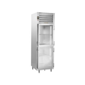 Traulsen Stainless Steel RHF132WP-HHG Glass Half Door Single Section Reach In Pass-Through Heated Holding Cabinet
