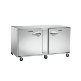Traulsen UHT72-LR-SB 72" Undercounter Refrigerator with Left and Right Hinged Doors and Stainless Steel Back