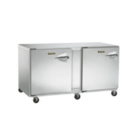 Traulsen UHT60-LL-SB 60" Undercounter Refrigerator with Left Hinged Doors and Stainless Steel Back