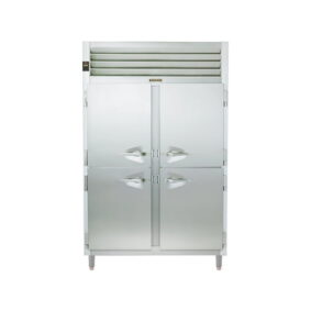 Traulsen Stainless Steel RHF232WP-HHS Solid Half Door Two Section Reach In Pass-Through Heated Holding Cabinet
