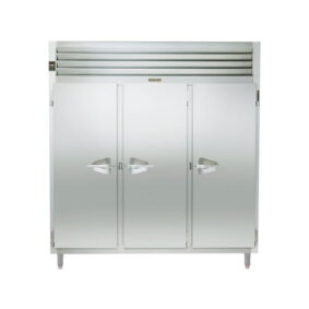 Traulsen Stainless Steel RHF332WP-FHS 83.2 Cu. Ft. Solid Door Three Section Reach In Pass-Through Heated Holding Cabinet