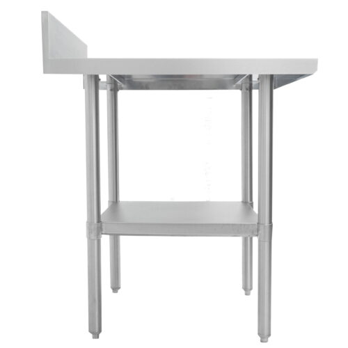 Thorinox DSST-2484-BKSS 24" x 84" stainless steel worktable with backsplash and stainless steel undershelf and legs - Image 3