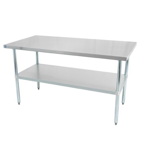 Thorinox DSST-2496-GS 24" x 96" stainless steel worktable with galvanized steel undershelf and legs - Image 4