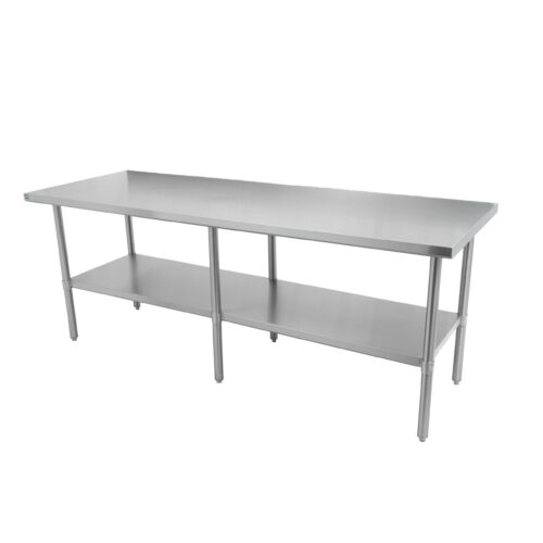 Thorinox DSST-2460-SS 24" x 60" stainless steel worktable with stainless steel undershelf and legs - Image 2