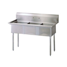 Thorinox TTS-2424-0 Triple 24" x 24" sink, no drainboard