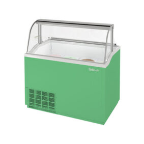 Turbo Air TIDC-47G-N Green Low Curved Glass Ice Cream Dipping Cabinet