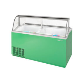 Turbo Air TIDC-70G-N Green Low Curved Glass Ice Cream Dipping Cabinet