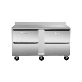 Traulsen UHT72-DD CU72TOP-BSWO 72" Worktop Refrigerator with Four Drawers