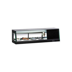 Turbo Air SAS-50R-N Straight Glass Refrigerated Sushi Case - Right Side Compressor