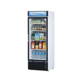 Turbo Air TGM-22RV-N6 White Refrigerated Glass Door Merchandiser with LED Lighting