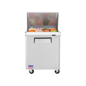 Turbo Air MST-28-12-N 1 Door Mega Top Stainless Steel Refrigerated Sandwich Prep Table