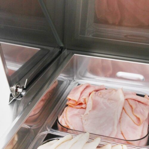 Turbo Air MST-28-12-N 1 Door Mega Top Stainless Steel Refrigerated Sandwich Prep Table - Image 5