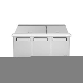 Turbo Air MST-72-30-N 3 Door Mega Top Stainless Steel Refrigerated Sandwich Prep Table