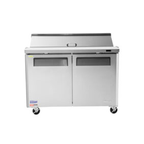 Turbo Air MST-48-18-N 2 Door Mega Top Stainless Steel Refrigerated Sandwich Prep Table