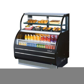 Turbo Air TOM-W-50SB-N Black Dual Service Refrigerated Open Display Merchandiser
