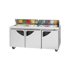 Turbo Air TST-72SD-N 3 Door Refrigerated Sandwich Prep Table