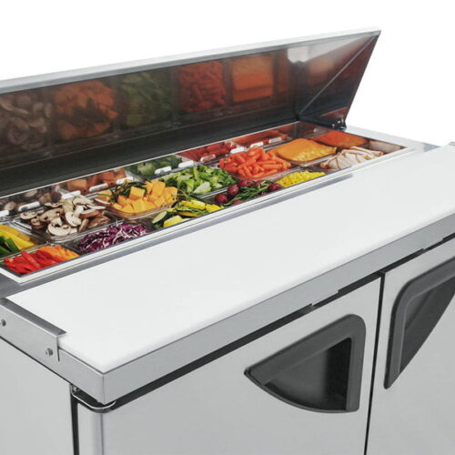 Turbo Air TST-48SD-N 2 Door Refrigerated Sandwich Prep Table - Image 4