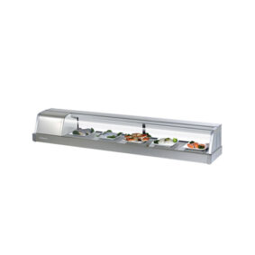 Turbo Air SAK70L-N Stainless Steel Curved Glass Refrigerated Sushi Case - Left Side Compressor