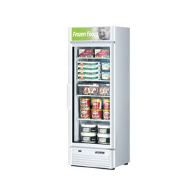 Turbo Air TGF-15SDW-N White Glass Door Merchandising Freezer