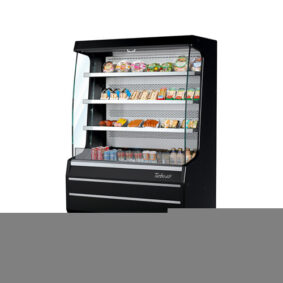 Turbo Air TOM-40MB-SP-A-N Black Air Curtain Merchandiser with Black