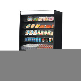 Turbo Air TOM-48DXB-SP-A-N Black Extra Deep Air Curtain Merchandiser