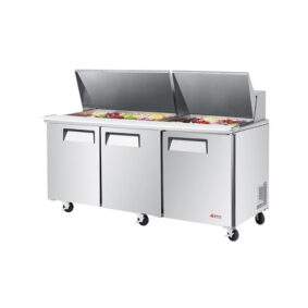 Turbo Air EST-72-30-N 3 Door Mega Top Refrigerated Salad Prep Table