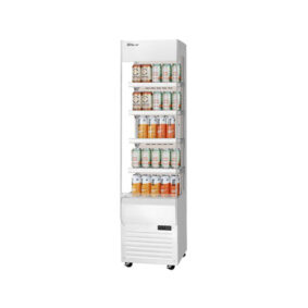 Turbo Air TOM20-75N-W White Slim Vertical 4-Shelf Open Display Case