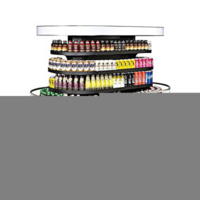 Turbo Air TIOM-20RSRB-N Black Oval Island Display Case